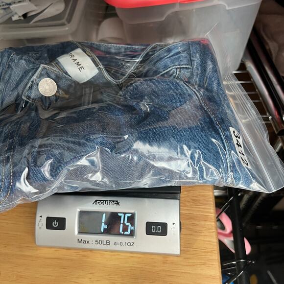 Frame Jeans Womens 27 High‎ Rise Wide Crop Pants Boho Blue - Picture 9 of 9